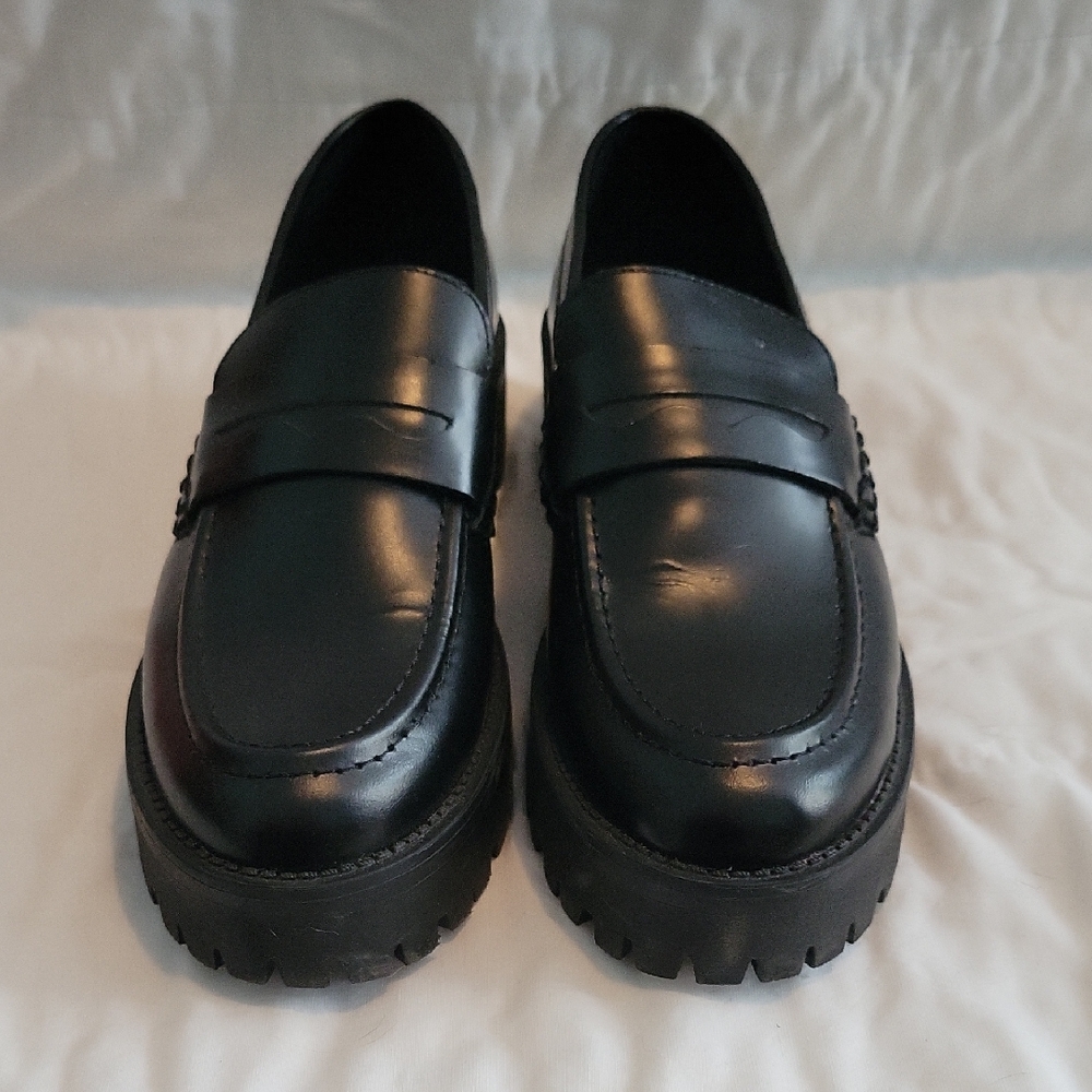 Steve Madden Black Chunky Loafers